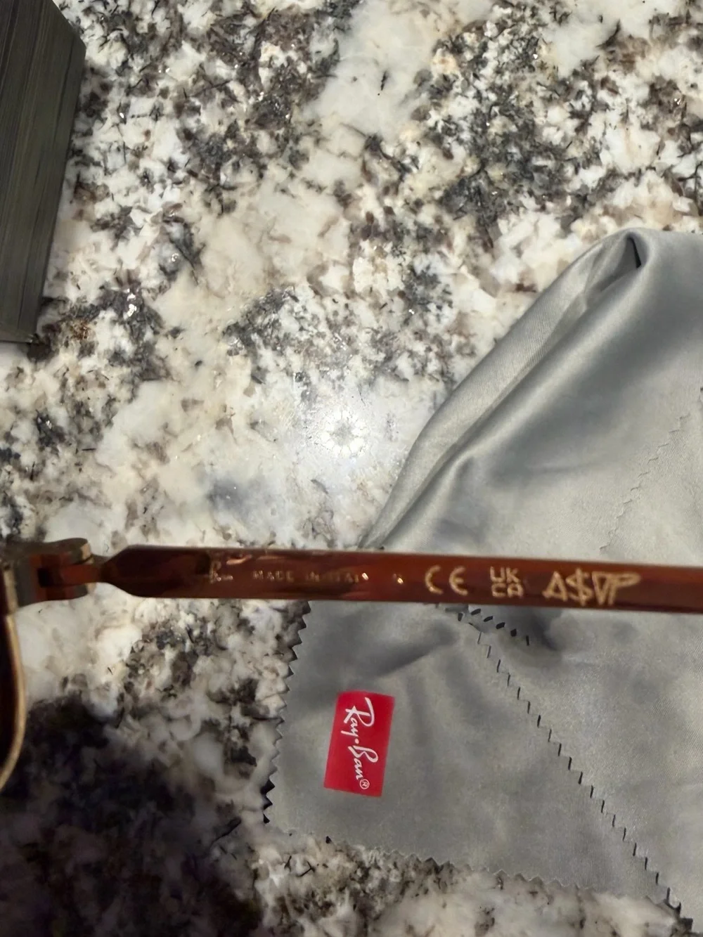 Ray-Ban Black and Gold Sunglasses Case - ASAP Rocky Edition